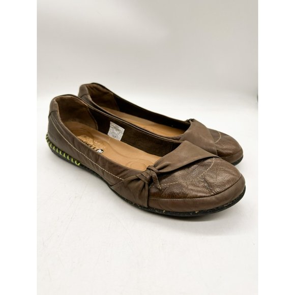 MERRELL Women's Whisper Flush Shoes Espresso Ballet Flats Leather 10 - Picture 2 of 10